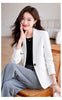 Women's Single-Button Blazer for Autumn and Winter in Black White or Red