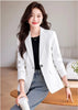 Women's Single-Button Blazer for Autumn and Winter in Black White or Red