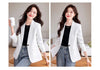 Women's Single-Button Blazer for Autumn and Winter in Black White or Red