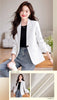 Women's Single-Button Blazer for Autumn and Winter in Black White or Red