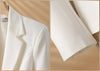 Women's Single-Button Blazer for Autumn and Winter in Black White or Red