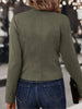 Women's Double-Breasted Stand-Collar Blazer with Long Sleeves in Four Colors