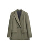 Women's Double-Breasted Blazer Coat with Long Sleeves and Flap Pockets