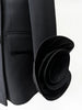 Women's Black Double-Breasted Blazer with Floral Appliques