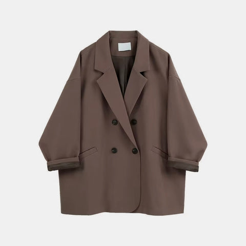 Oversize Blazer Women Suit Korean Chic Black Blazer Casual Coat Streetwear Loose Jackets Solid Women's Clothing Student