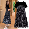 1pcs Women Dress Elegant Party Dresses Casual Mid-Length Floral Printed Boho Daily Chiffon Dress vestidos