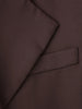 Women's Brown Slim Short Blazer with Notched Lapels and a Two-Button Front