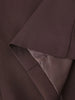 Women's Brown Slim Short Blazer with Notched Lapels and a Two-Button Front