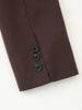 Women's Brown Slim Short Blazer with Notched Lapels and a Two-Button Front