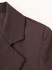 Women's Brown Slim Short Blazer with Notched Lapels and a Two-Button Front