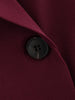 Women's Claret Long Blazer with a Relaxed Fit and Long Sleeves