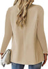 Women's Long-Sleeve Blazer with a Button Front and Pockets in Eight Colors