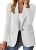 Women's Long-Sleeve Blazer with a Button Front and Pockets in Eight Colors