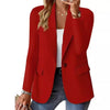 Women's Long-Sleeve Blazer with a Button Front and Pockets in Eight Colors