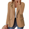 Women's Long-Sleeve Blazer with a Button Front and Pockets in Eight Colors