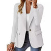 Women's Long-Sleeve Blazer with a Button Front and Pockets in Eight Colors