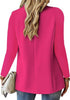 Women's Long-Sleeve Blazer with a Button Front and Pockets in Eight Colors