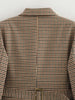 Women's Fall-Winter Houndstooth Blazer with a Single-Breasted Front