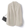 Women's Relaxed-Fit Blazer Jacket with a Lined Interior in Six Colors