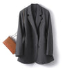 Women's Relaxed-Fit Blazer Jacket with a Lined Interior in Six Colors