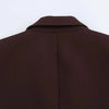Women's KONDALA Chic Casual Solid Suit Pockets Button Blazer Straight Loose Pants Zipper Skirt Autumn Winter Sets
