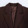 Women's KONDALA Chic Casual Solid Suit Pockets Button Blazer Straight Loose Pants Zipper Skirt Autumn Winter Sets