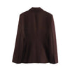 Women's KONDALA Chic Casual Solid Suit Pockets Button Blazer Straight Loose Pants Zipper Skirt Autumn Winter Sets