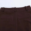 Women's KONDALA Chic Casual Solid Suit Pockets Button Blazer Straight Loose Pants Zipper Skirt Autumn Winter Sets