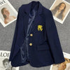 Women's Suit Casual Office Formal Blazer Embroidery White Blazer Single Breasted High Quality