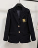 Women's Suit Casual Office Formal Blazer Embroidery White Blazer Single Breasted High Quality