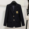 Women's Suit Casual Office Formal Blazer Embroidery White Blazer Single Breasted High Quality