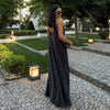 MUJER Black Slip Long Dresses for Women Red Draped Summer Dress Woman Sexy Backless Maxi Women Summer Beach Dresses