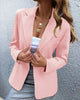 Women's Long-Sleeve Blazer with a Single-Button Front in Seven Colors