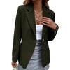 Women's Long-Sleeve Blazer with a Single-Button Front in Seven Colors