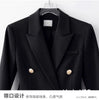 Women's Slim-Fit Blazer Jacket with a Notched Lapel and Double-Breasted Front