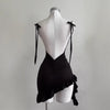 Sexy Sleelveless Backless Mini Dress Women Summer Europe America Lace Up Bodycon Dresses High Street Party Club Black Dress