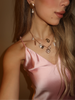 Women Off Shoulder Pink Satin Maxi Dress