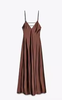 Women Off Shoulder Pink Satin Maxi Dress