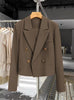 Women's Cropped Double-Breasted Blazer in Six Colors