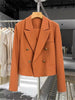 Women's Cropped Double-Breasted Blazer in Six Colors