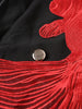 Women's Black Blazer with Sheer Mesh Panels and Long Sleeves