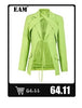 Women's Black Blazer with Sheer Mesh Panels and Long Sleeves