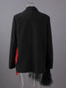 Women's Black Blazer with Sheer Mesh Panels and Long Sleeves