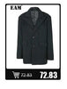 Women's Black Blazer with Sheer Mesh Panels and Long Sleeves
