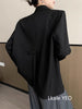 Women's Blazer Jacket with a Relaxed Fit and Long Sleeves in Black or Gray