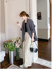 Women's Blazer Jacket with a Relaxed Fit and Long Sleeves in Black or Gray