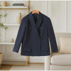 Women's Double-Breasted Blazer Jacket with Notched Lapels for Autumn