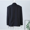 Women's Double-Breasted Blazer Jacket with Notched Lapels for Autumn