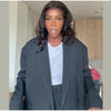 Women's Double-Breasted Blazer Jacket with Notched Lapels for Autumn