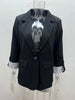 Women's Single-Button Blazer with a Turn-Down Collar and Spliced Detail in Five Colors